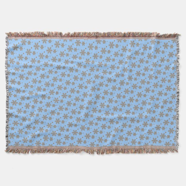 Christmas Blanket Holiday Snowflake Throw Blankets (Front)