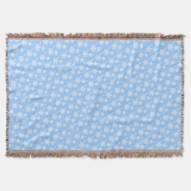 Christmas Blanket Holiday Snowflake Throw Blankets (Front)