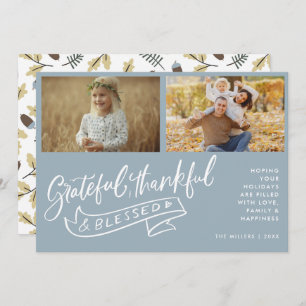 Christmas Blessed Family Photo Modern