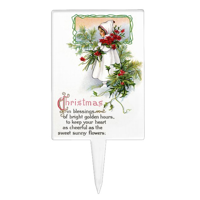 Christmas Blessing Cake Topper (Front)