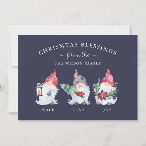 Christmas Blessing Gnome Holiday Card