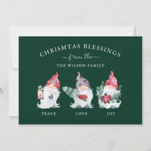 Christmas Blessing Gnome Holiday Card