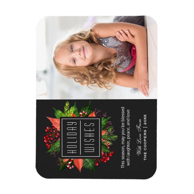 Christmas Blessing Happy Holiday Family Kids Photo Magnet