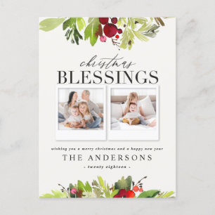 Christmas blessing multi photo foliage holiday