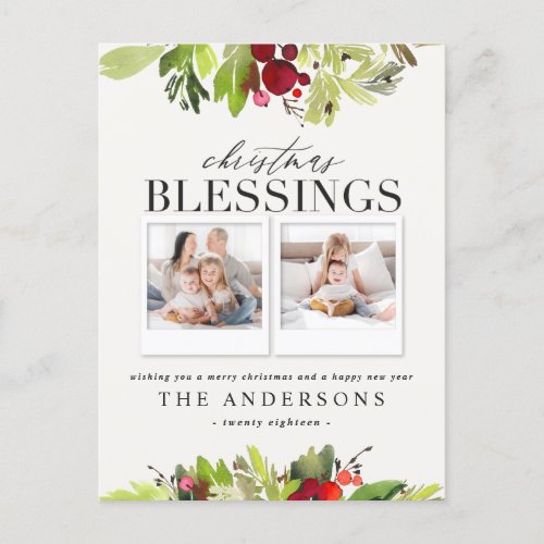 Christmas blessing multi photo foliage holiday 