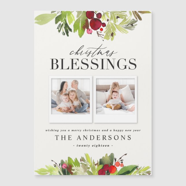 Christmas blessing multi photo foliage holiday (Front)