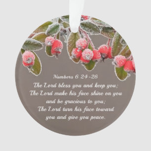 Christmas Blessing Numbers 6:24-26 Lord Bless You Ornament