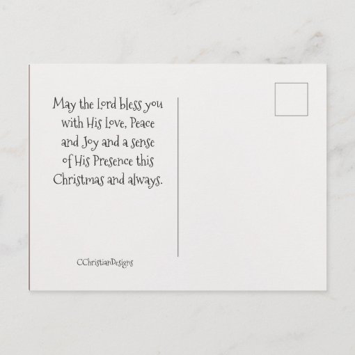 Christmas Blessing Numbers 6 24 The Lord Bless You Postcard Zazzle