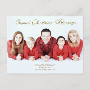 Christmas Blessing Photo Religious Simple Holiday Postcard