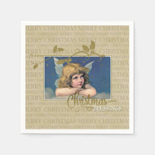 Christmas Blessings Angel Paper Napkins
