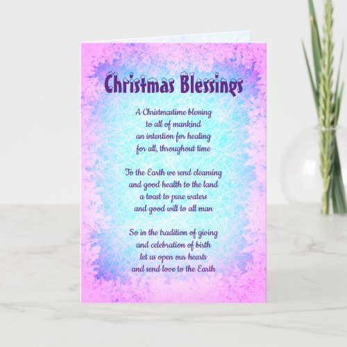 Christmas Blessings Beautiful words Card