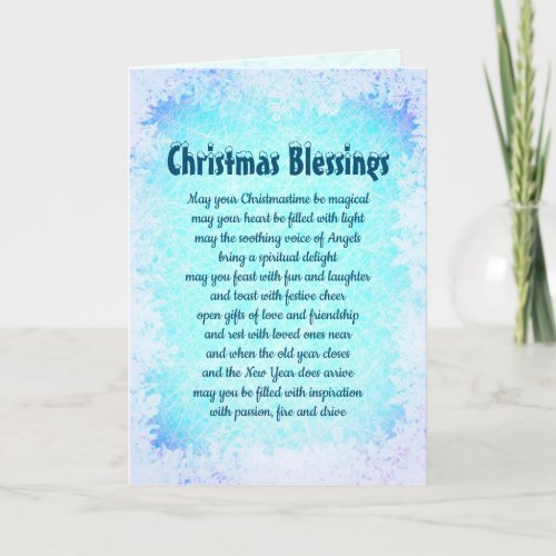 Christmas Blessings Beautiful words Card