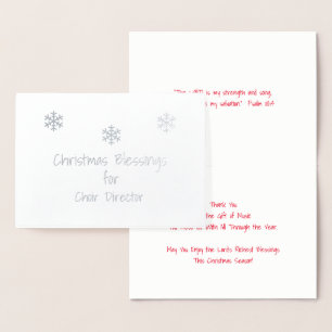 Christmas Blessings Choir Director Foil Card