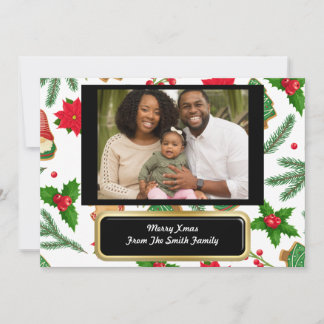 Christmas Blessings Christian Personalized Card