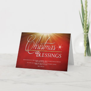 CHRISTMAS - Blessings - Christian Religious Holiday Card