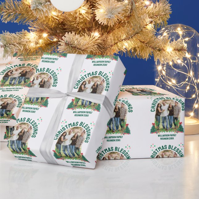 CHRISTMAS BLESSINGS FAMILY REUNION Matching Group  Wrapping Paper (Holidays)