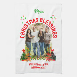 CHRISTMAS BLESSINGS Family Reunion Souvenir Kitchen Towel