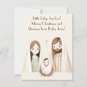 Christmas Blessings from Baby Jesus Invitation