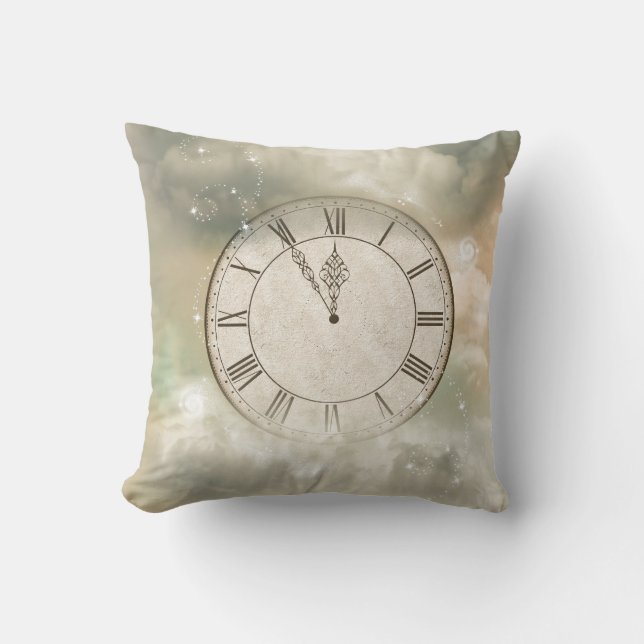 Christmas blessings, green, gold, glitter, merry throw pillow (Front)