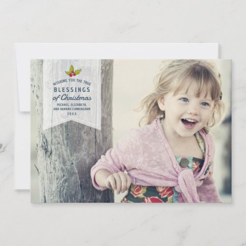 Christmas Blessings | Holiday Photo Card