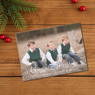 Christmas Blessings Holiday Postcard
