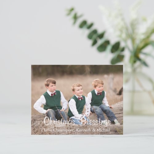 Christmas Blessings Holiday Postcard