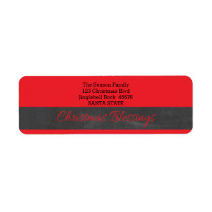 Christmas Blessings Label