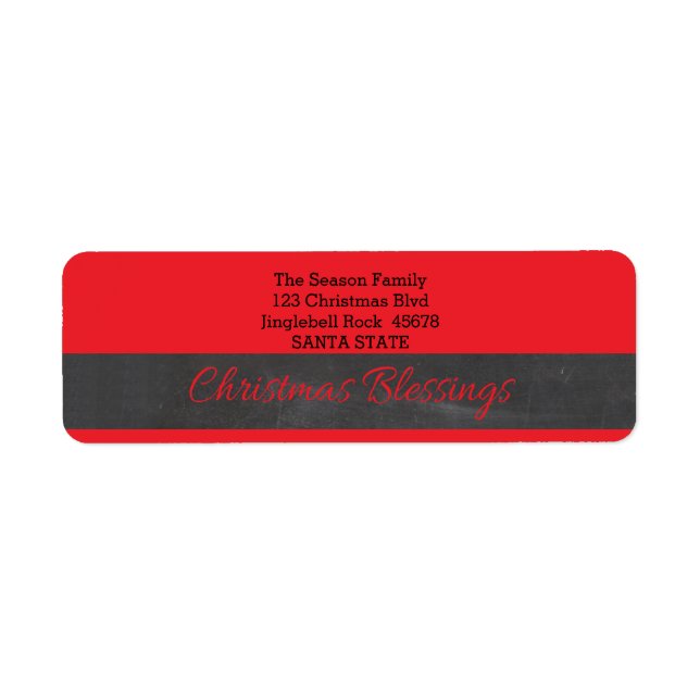 Christmas Blessings Label (Front)