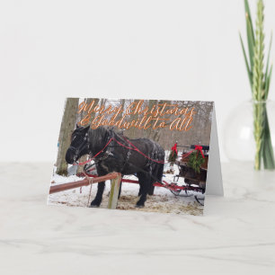 Christmas Blessings of Hope, Joy, Peace and Love  Letterpress Thank You Card
