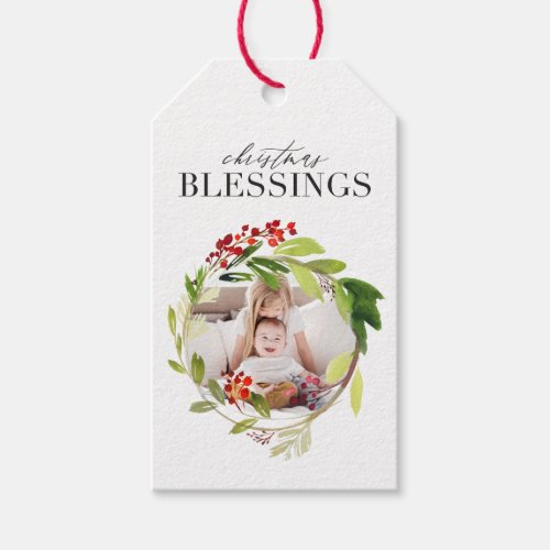 Christmas Blessings photo Gift Tags