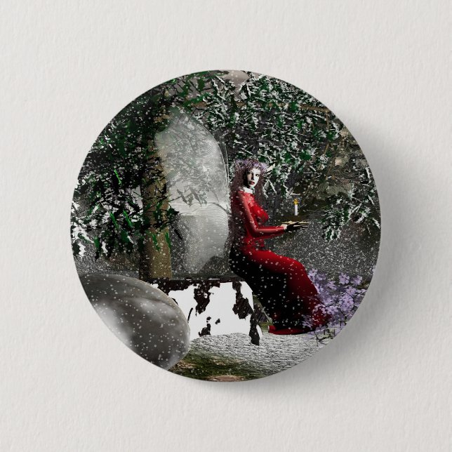 Christmas-Blessings Pinback Button (Front)