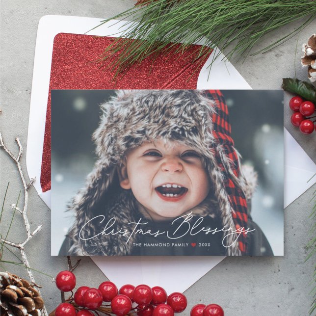 Christmas Blessings Religious Holiday Photo Cards (Creator Uploaded)