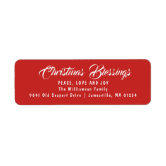 30 Personalized "Love Peace Joy" Christmas Return Address Labels | 1" X 2.625" Matte Stickers