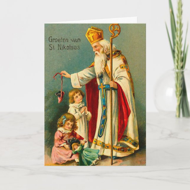 Christmas Blessings-St. Nikolaas Holiday Card (Front)