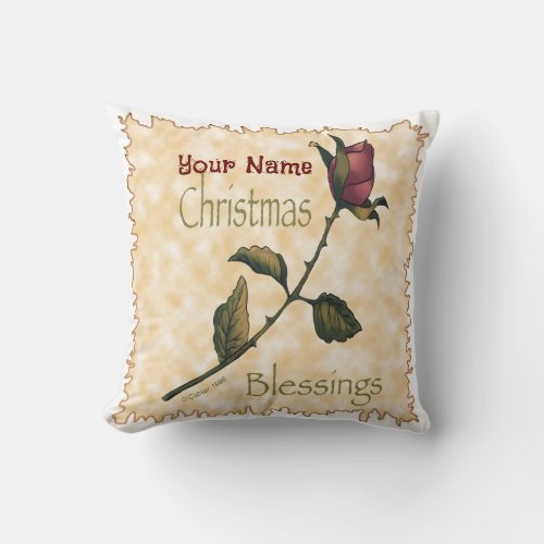 Christmas Blessings Throw Pillow