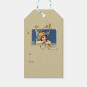 Christmas Blessings Vintage Angel Gift Tags