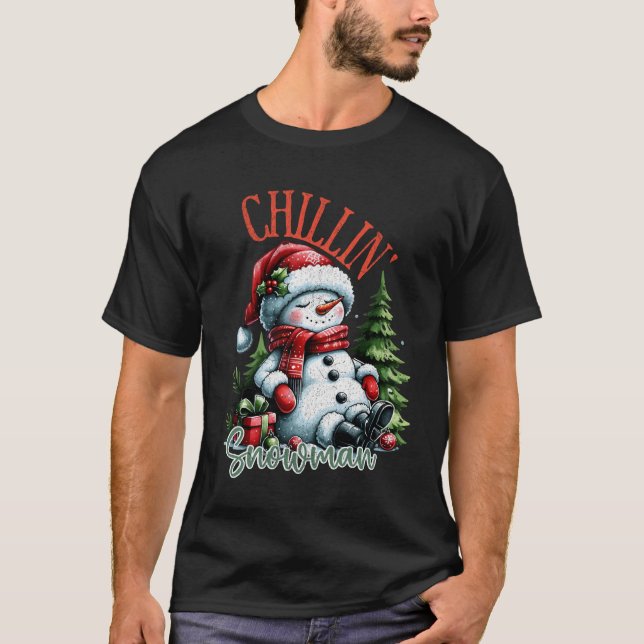 Christmas Bliss Snowman Apparel T-Shirt (Front)