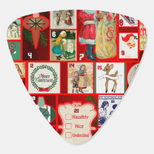 Christmas Block Advent Illustration Square Art Guitar Pick