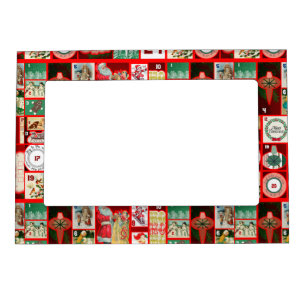 Christmas Block Advent Illustration Square Art Magnetic Frame