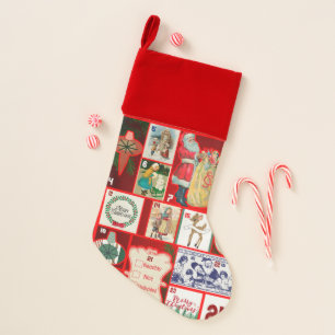 Christmas Block Advent Illustration Square Art Stocking
