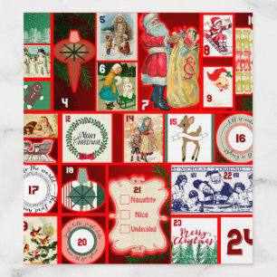 Christmas Block Illustration Squares Envelope Liner