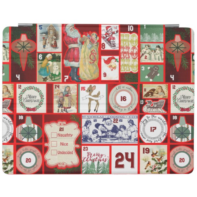 Christmas Block Illustration Squares iPad Smart Cover (Horizontal)