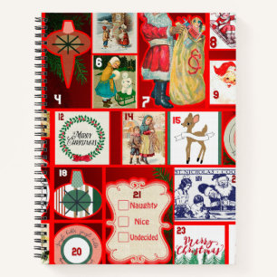 Christmas Block Illustration Squares Notebook