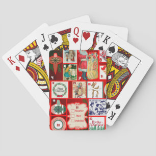 Christmas Block Illustration Squares Poker Cards
