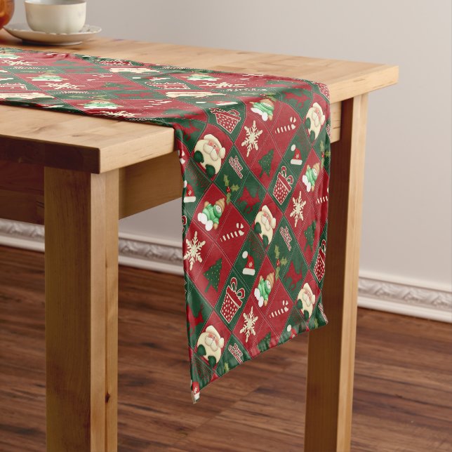 Christmas Blocks-14x72 COTTON TABLE RUNNER (In Situ)