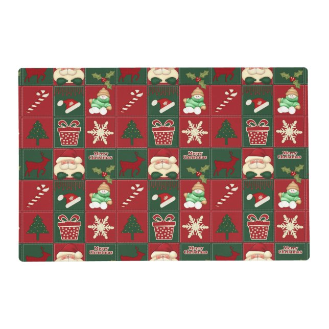 Christmas Blocks-PAPER PLACEMAT (Front)