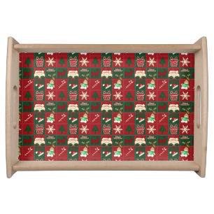 Christmas Blocks-Wooden Serving Tray