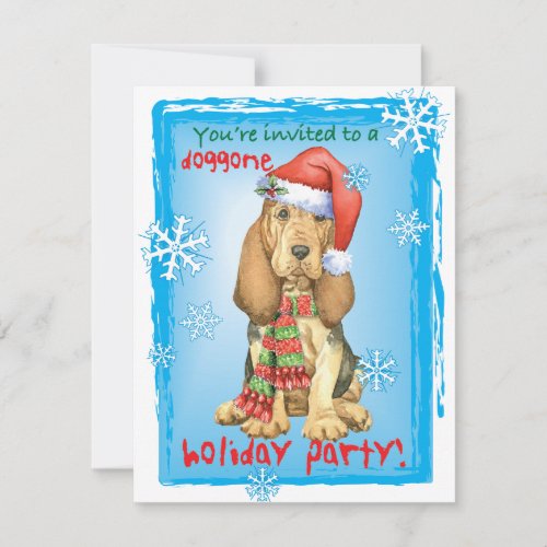 Christmas Bloodhound Invitation