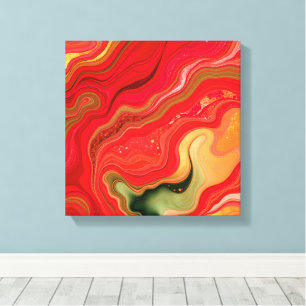 Christmas Bloom Frequencies Abstract Energy Canvas Print