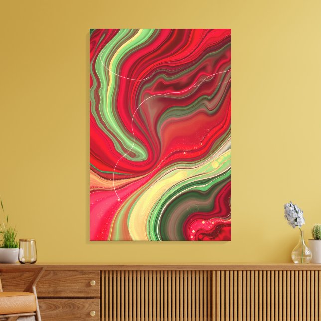 Christmas Bloom Frequencies Premium Wrapped Canvas (Insitu(LivingRoom))